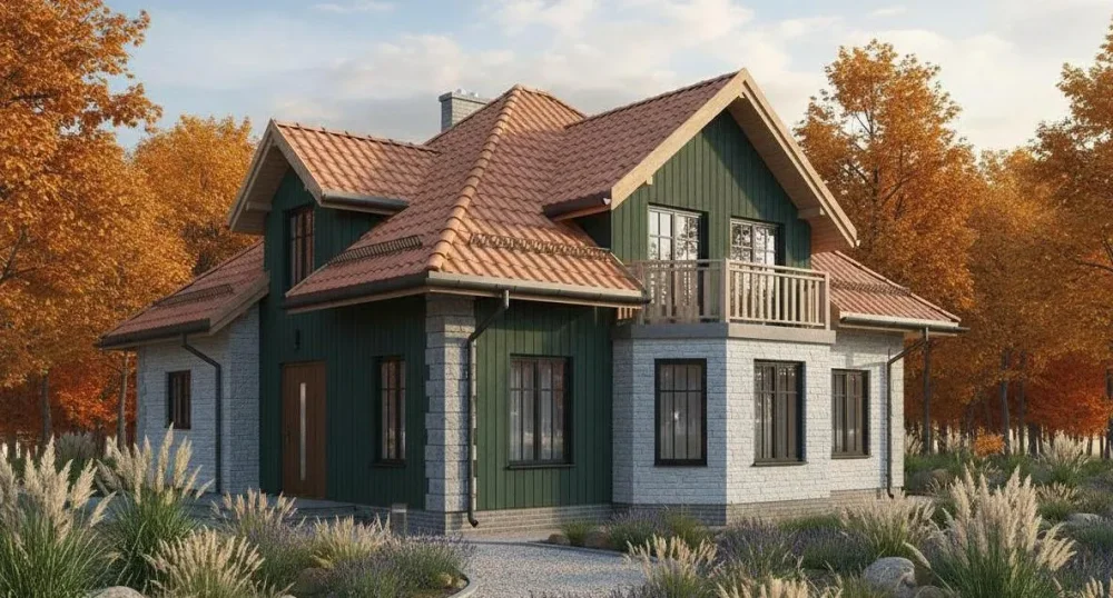 Проект Двухэтажный дом 11 на 14, 179 м2