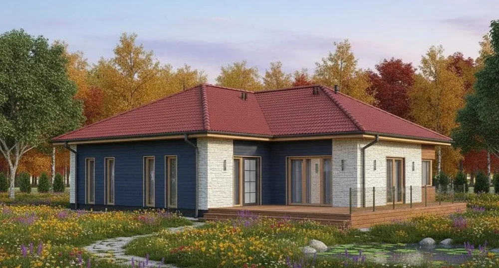 Проект Одноэтажный дом 16 на 14, 148 м2