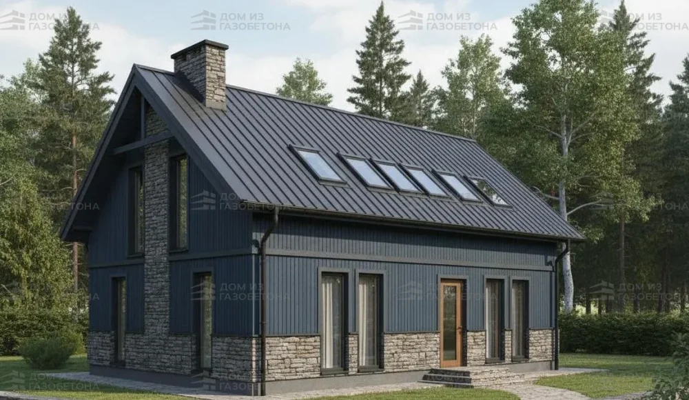 Проект Двухэтажный дом 11 на 8, 121 м2