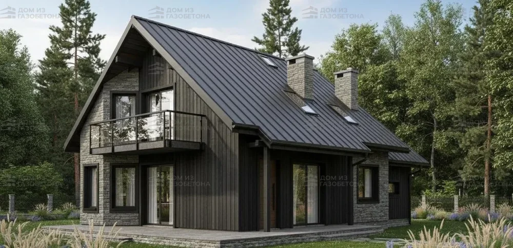 Проект Двухэтажный дом 14 на 10, 145 м2