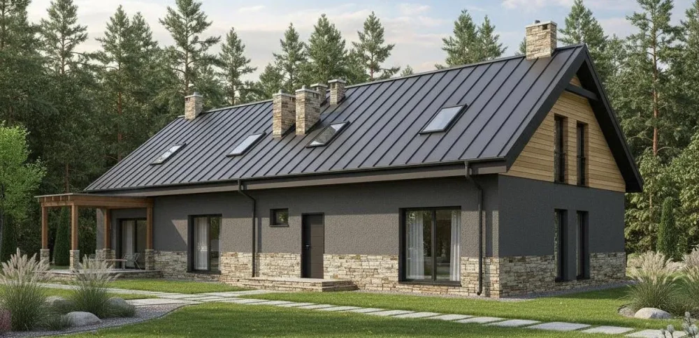 Проект Двухэтажный дом 21 на 10, 139 м2