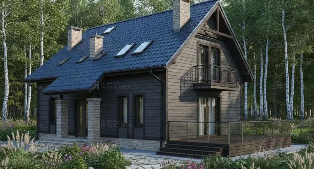 Проект Двухэтажный дом 11 на 10, 134 м2