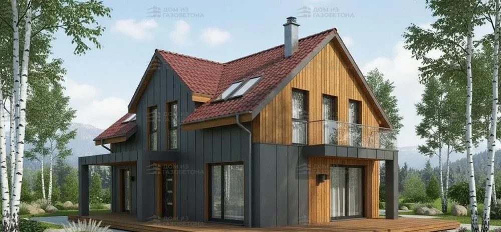 Проект Двухэтажный дом 9 на 14, 146 м2