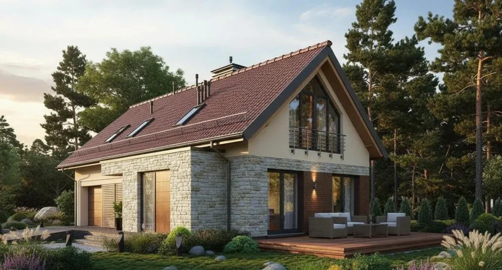 Проект Двухэтажный дом 15 на 8, 154 м2