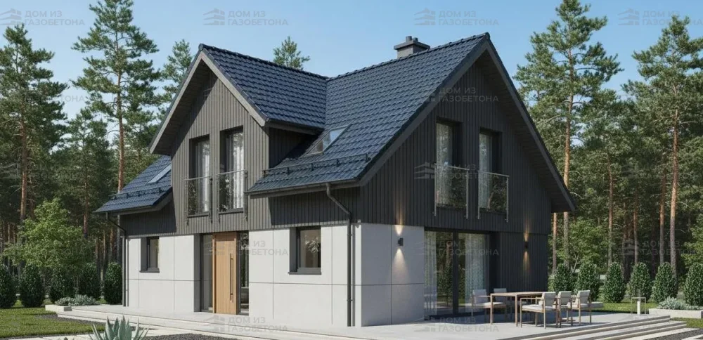 Проект Двухэтажный дом 13 на 10, 165 м2