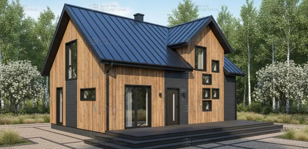 Проект Двухэтажный дом 11 на 8, 125 м2