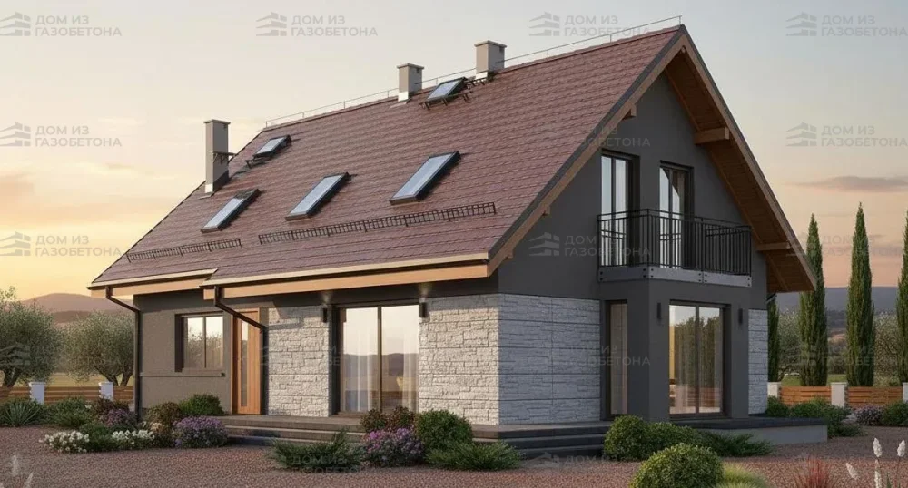 Проект Двухэтажный дом 15 на 11, 180 м2