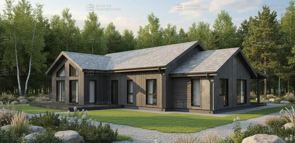 Проект Одноэтажный дом 19 на 13, 152 м2