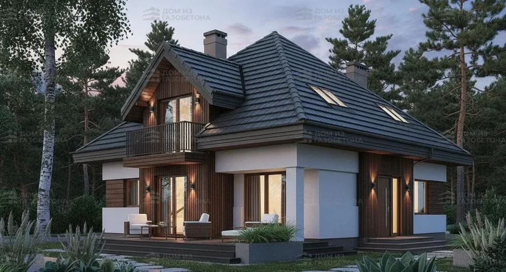 Проект Двухэтажный дом 13 на 12, 159 м2