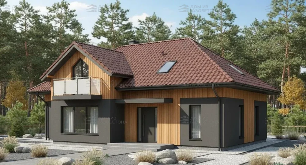 Проект Двухэтажный дом 15 на 11, 169 м2